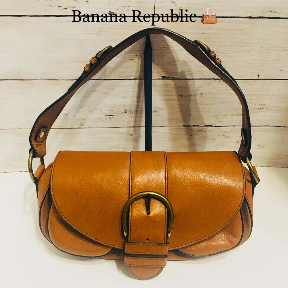 💯Banana Republic Cowhide Leather Shoulder Bag